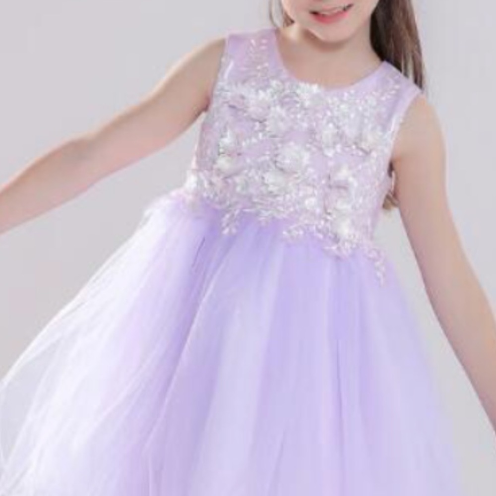 LAST ONE - Gorgeous CHASING FIREFLIES Weaver dress purple Easter tulle girls 12 - Picture 1 of 7